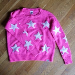 PINK sweater with white stars